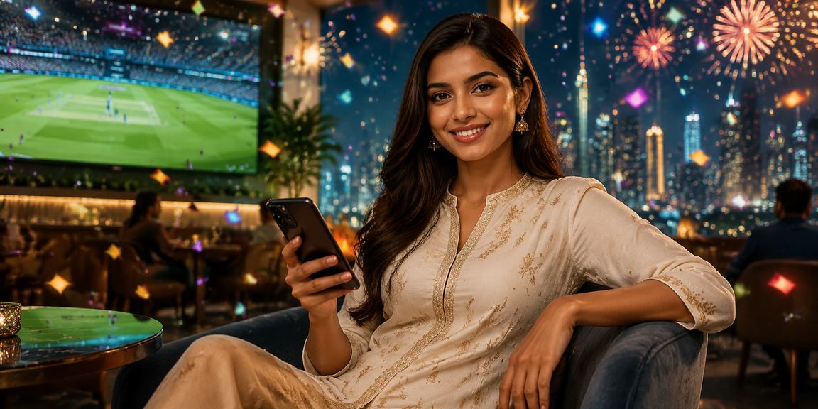 Indian player enjoying cricket live betting on mobile