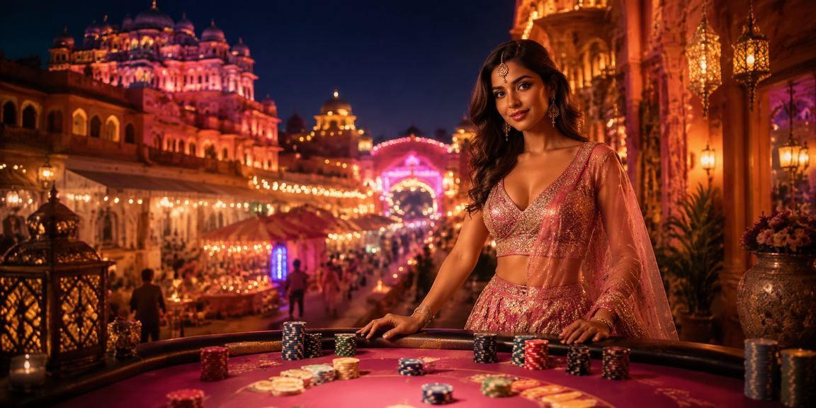 Player enjoying Rummy and sports betting with Bollywood theme in Jaipur